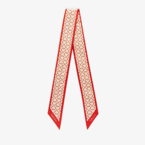 ヴァレクストラ LOVE シルクバンド ホワイト/クリムゾンレッド