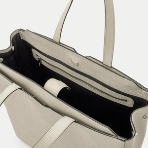 ヴァレクストラ Vライン ヴァーチカル ショッピングバッグ リネングレー