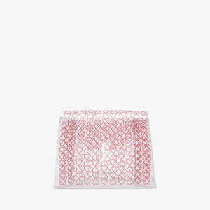 ヴァレクストラ LOVE ミニ イジィデ レインコート クリア/クリムゾンレッド