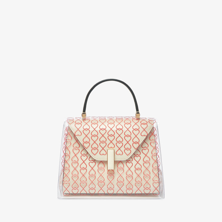 ヴァレクストラ LOVE ミニ イジィデ レインコート クリア/クリムゾンレッド