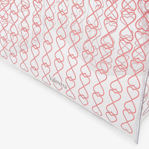 ヴァレクストラ LOVE ミニ イジィデ レインコート クリア/クリムゾンレッド