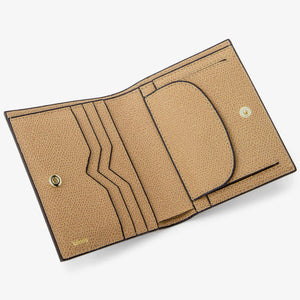 ヴァレクストラ 小銭入れ付きコンパクト二つ折り 3カード カシミア