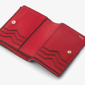 ヴァレクストラ 小銭入れ付き財布 6カード レッド