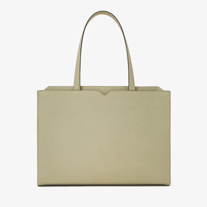 ヴァレクストラ Vライン ホリゾンタル ショッピングバッグ ツンドラグリーン