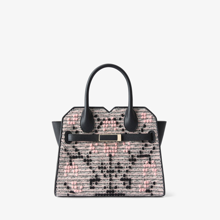 ヴァレクストラ 2ハンドル ミラノバッグ ミニ ピビオーネ フラワー グレー/ペオニア/ブラック