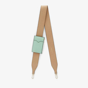 ヴァレクストラ ジップポケット付きショルダーストラップ カシミア/アクアグリーン