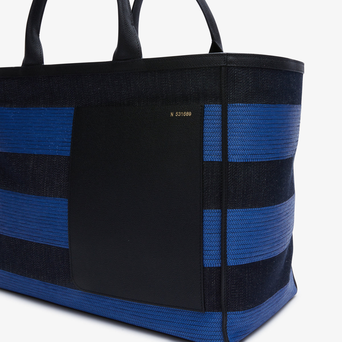 ショッピングバッグ ラージ デニムストライプ – Valextra