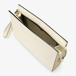 ヴァレクストラ　Vライン クラッチバッグ　ホワイト