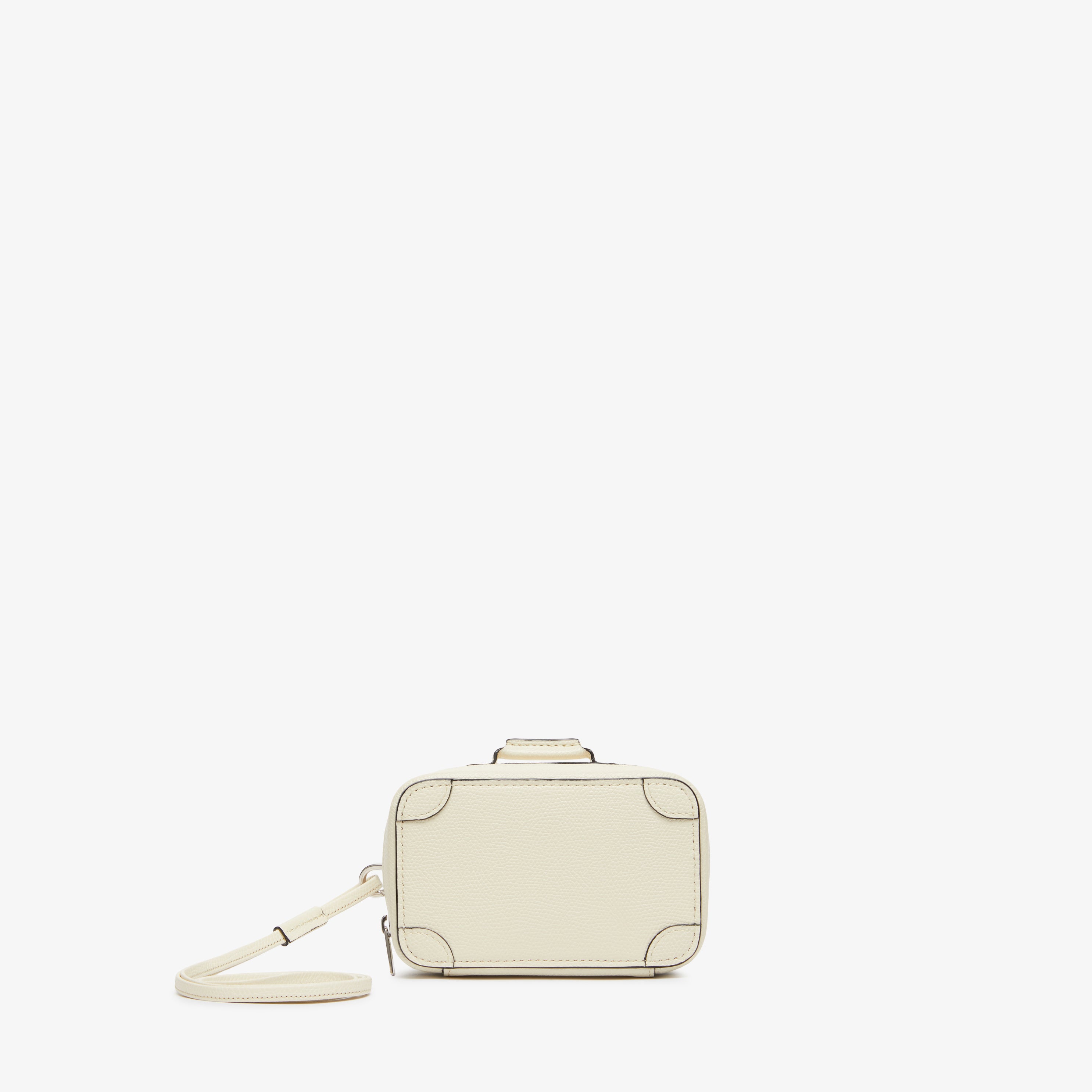 Valextra グレー レザー ポーチ Men & Women's luxury leather top handle bags, mini bags