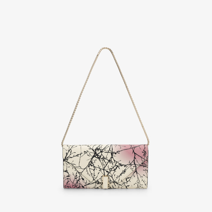 ヴァレクストラ　イジィデ チェーンウォレット ラマージュ　ホワイト／ペオニア／ブラック