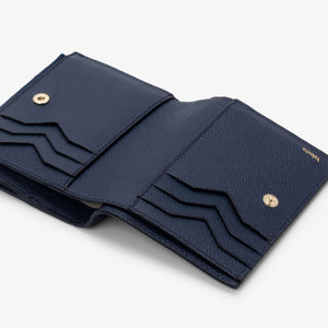 ヴァレクストラ　小銭入れ付き財布 ６カード　ネイビー