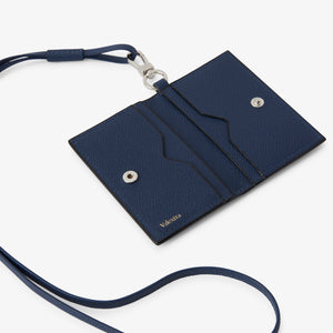 ヴァレクストラ　ストラップ付 カードケース　サファイアブルー