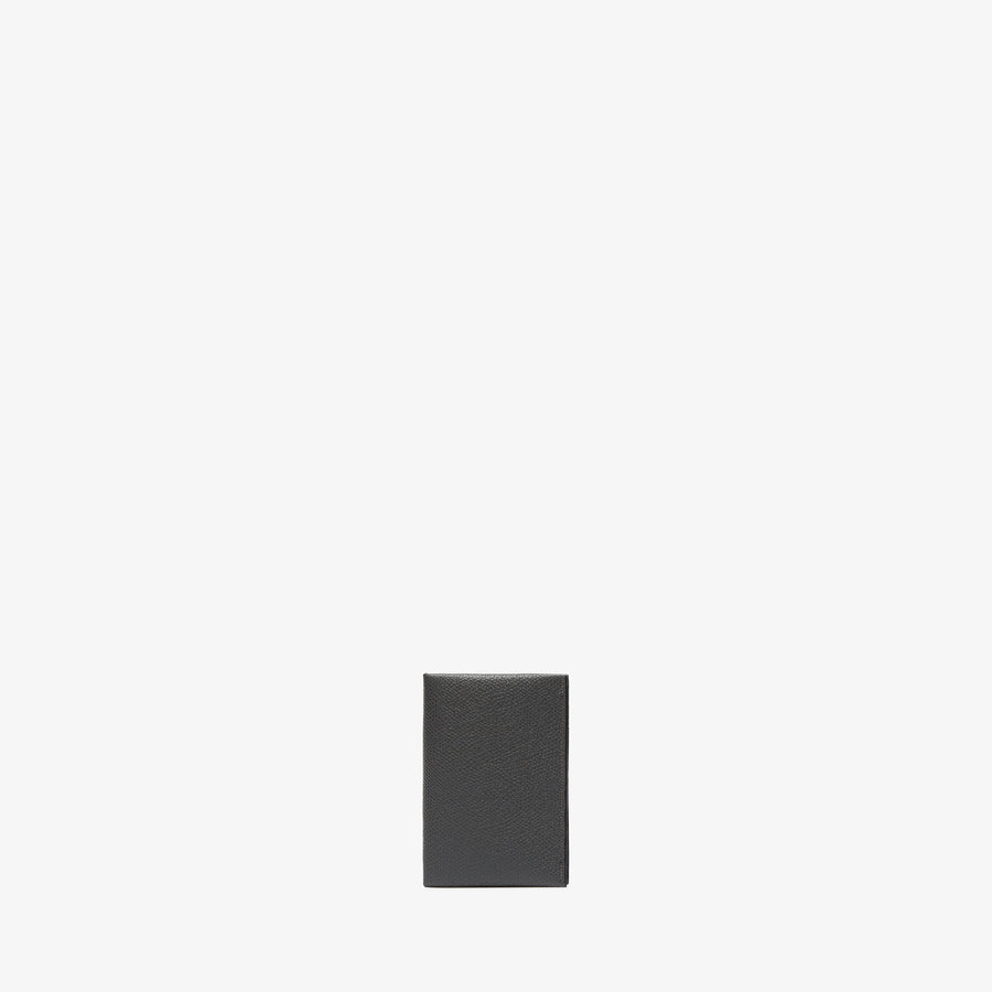 ヴァレクストラ　ボタン付き カードホルダー　ダークグレー／ブラック