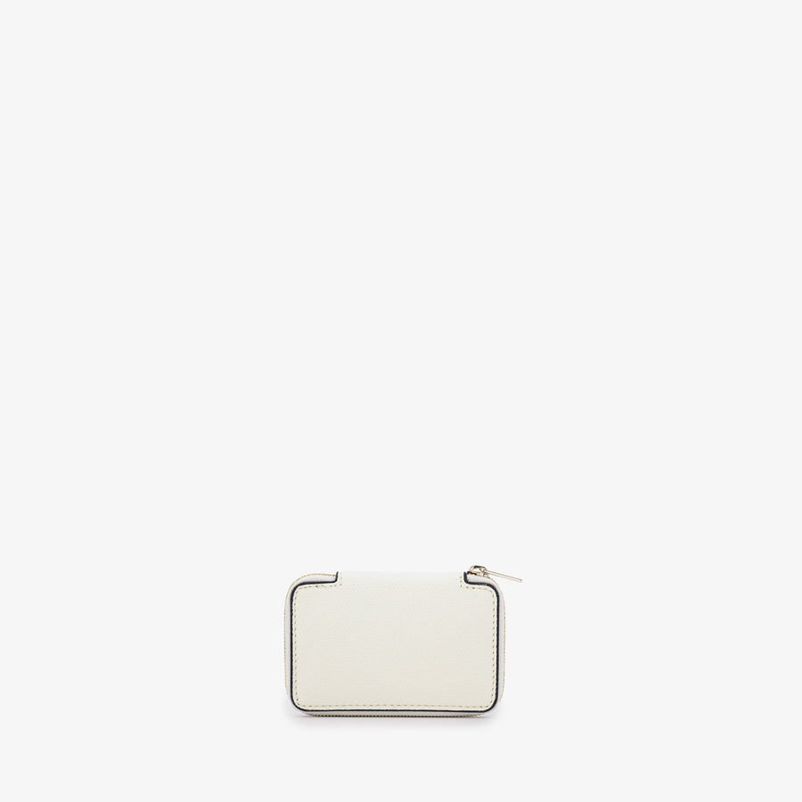 ヴァレクストラ　ラウンドジップ ミニ ウォレット　ホワイト