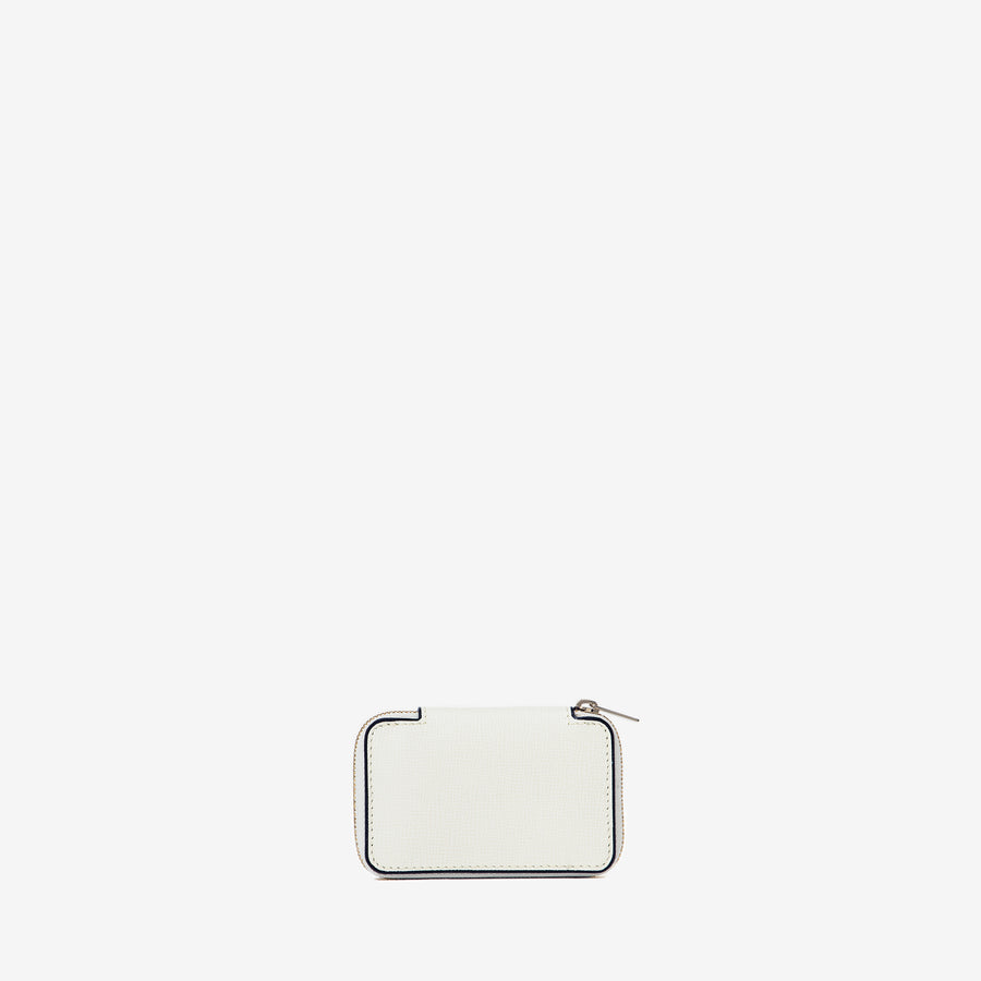 ヴァレクストラ　ラウンドジップ ミニ ウォレット　ホワイト