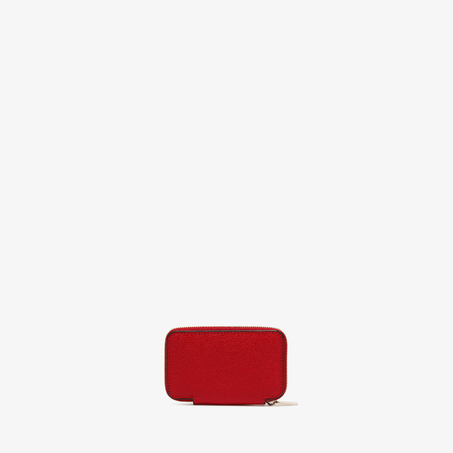 ヴァレクストラ　ラウンドジップ ミニ ウォレット　レッド