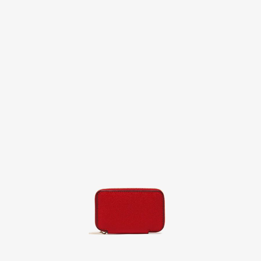 ヴァレクストラ　ラウンドジップ ミニ ウォレット　レッド
