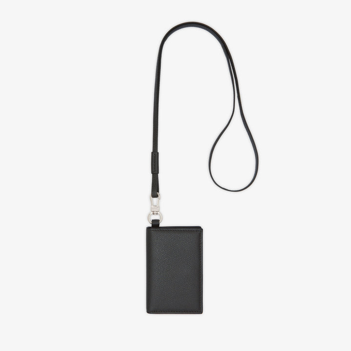 ヴァレクストラ　ストラップ付 カードケース　ダークグレー