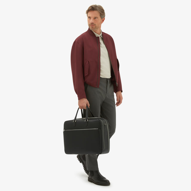 Valextla ヴァレクストラ　スリム　ポートフォリオ　レザー　ブリーフケース Valextra（ヴァレクストラ） ブリーフケース SLIM PORTFOLIO ブラック