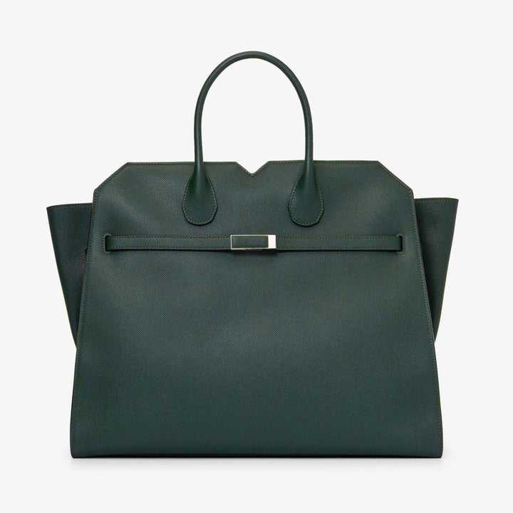 ヴァレクストラ　２ハンドル ミラノバッグ ラージ　ダークグリーン