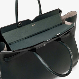 ヴァレクストラ　２ハンドル ミラノバッグ ラージ　ダークグリーン