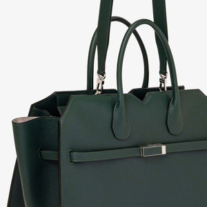 ヴァレクストラ　２ハンドル ミラノバッグ ラージ　ダークグリーン
