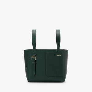 ヴァレクストラ　Valextra x minä perhonen バケットバッグ マイクロ ピーハ　ダークグリーン