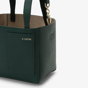 ヴァレクストラ　Valextra x minä perhonen バケットバッグ マイクロ ピーハ　ダークグリーン