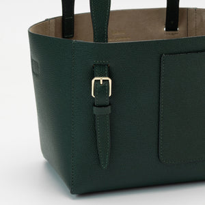 ヴァレクストラ　Valextra x minä perhonen バケットバッグ マイクロ ピーハ　ダークグリーン