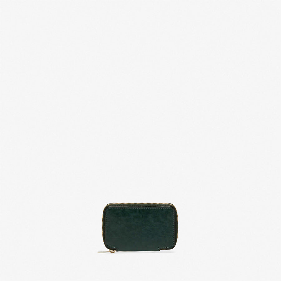 ヴァレクストラ　ラウンドジップ ミニ ウォレット　ダークグリーン