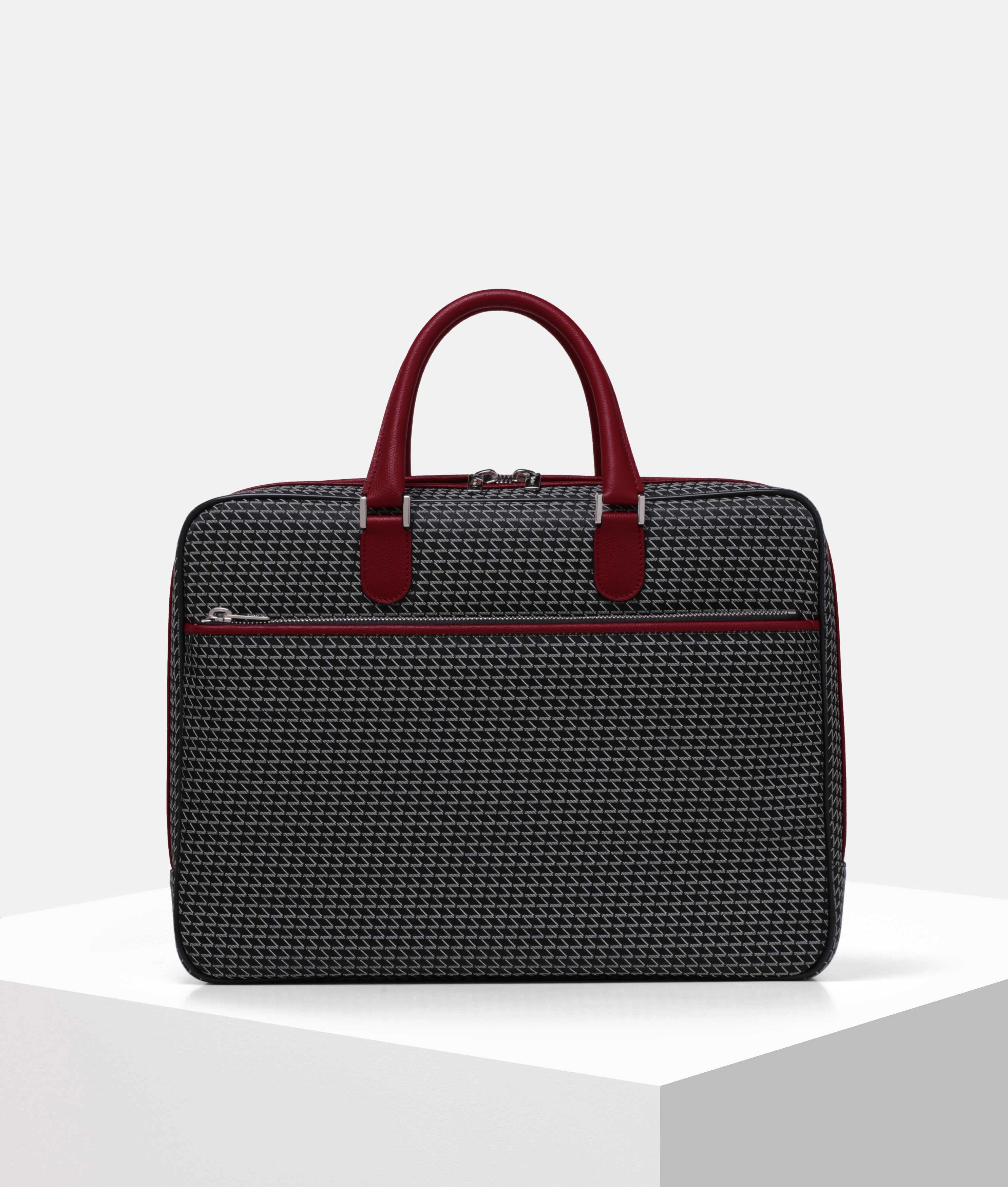 Valextra k-VALビジネスバッグ ネイビー&プラダショルダーベルト