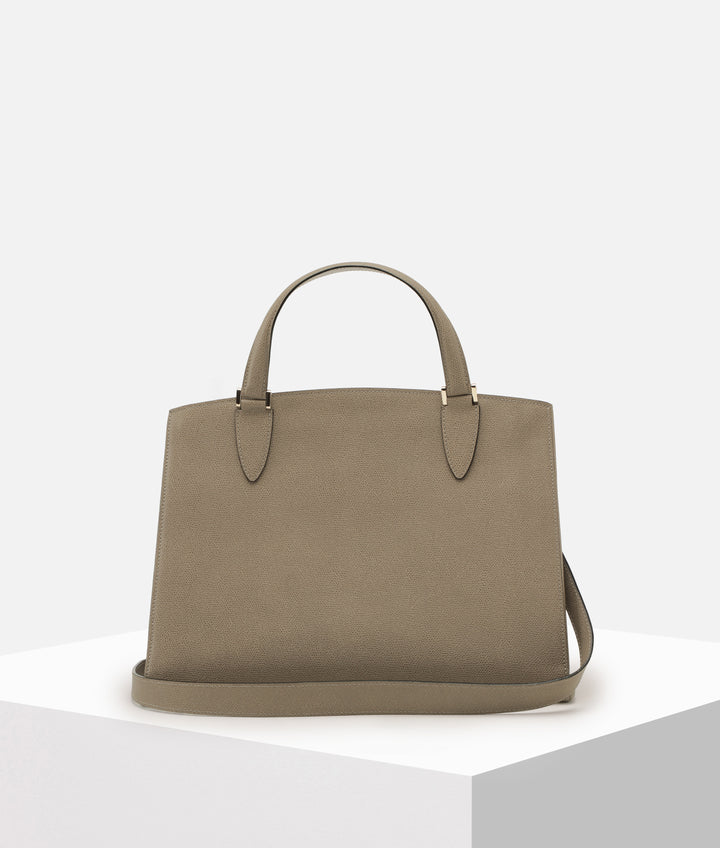 Valextla トリエンナーレ ラージ オイスターグレー ハンドバッグ