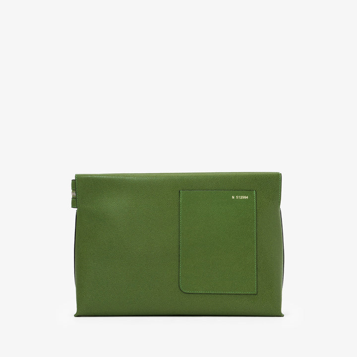 ヴァレクストラ　エンベロープ クラッチ　グラスグリーン